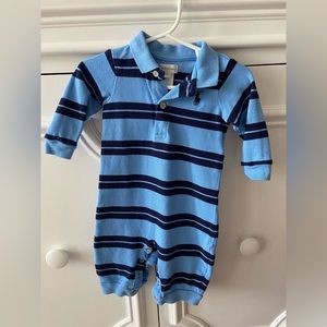 Ralph Lauren Polo 6M Coverall blue with navy stripes